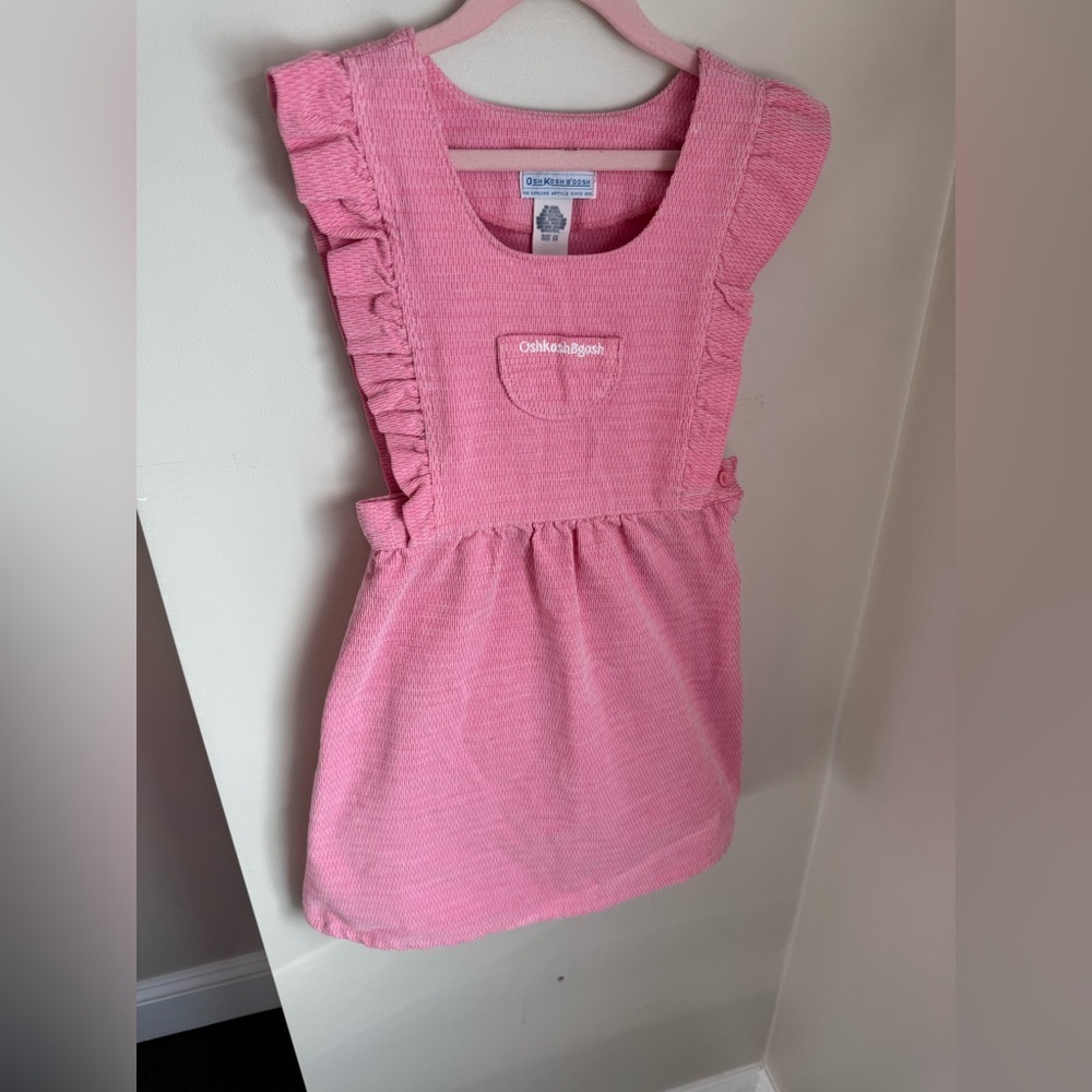 Oshkosh B’gosh Girls Vintage Pink Jumper Dress Size 6x - Picture 5 of 8